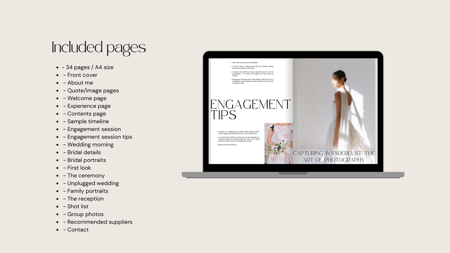 Wedding Photography Welcome Guide Canva Template