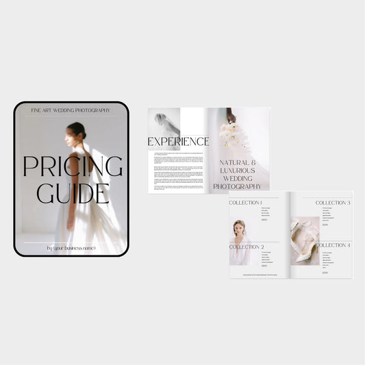 Wedding Photography Pricing Guide Canva Template