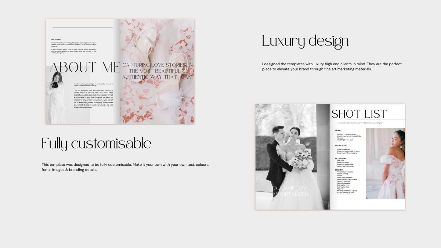 Wedding Photography Welcome Guide Canva Template