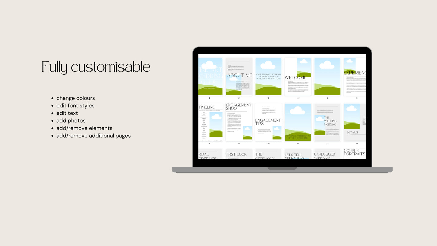 Wedding Photography Welcome Guide Canva Template